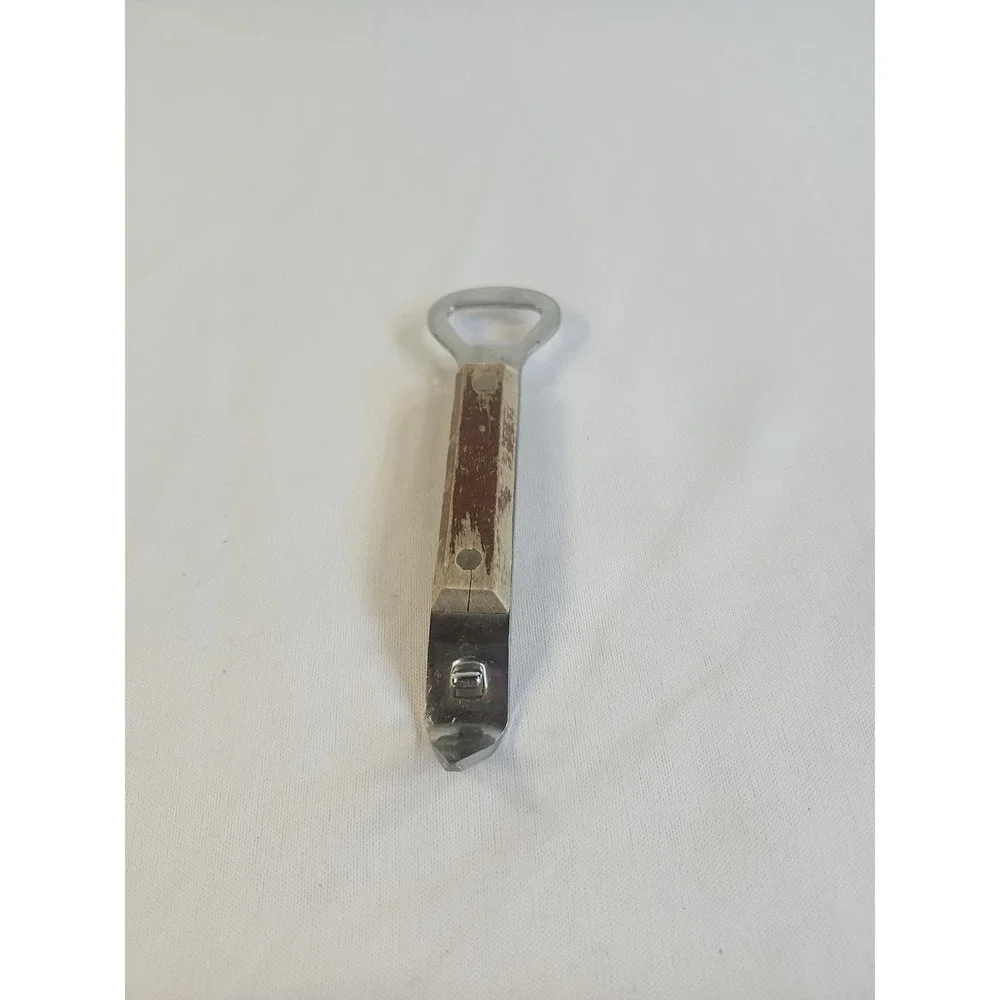 Vintage EKCO Can Piercer Wood Handle Church Key Camping Bottle Can Opener